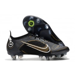 Nike Mercurial Vapor XIV Elite SG Pro AC Negro Dorado Metalizado Plateado Metalizado