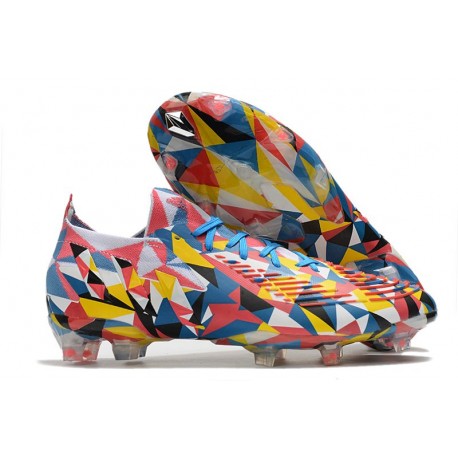 adidas Predator Edge.1 FG Low Cut Geometric Bright Azul Team Amarillo Rojo Solar