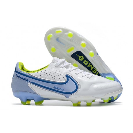 Bota Nike Tiempo Legend IX Elite FG Blanco Azul