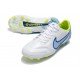 Bota Nike Tiempo Legend IX Elite FG Blanco Azul