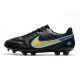 Bota Nike Tiempo Legend IX Elite FG Negro Oro Azul