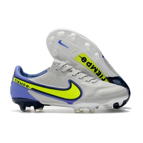 Bota Nike Tiempo Legend IX Elite FG Gris Niebla Volt Zafiro