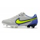 Bota Nike Tiempo Legend IX Elite FG Gris Niebla Volt Zafiro