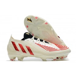 adidas Predator Edge.1 FG Low Cut Off Blanco Rojo Dorado Metálico